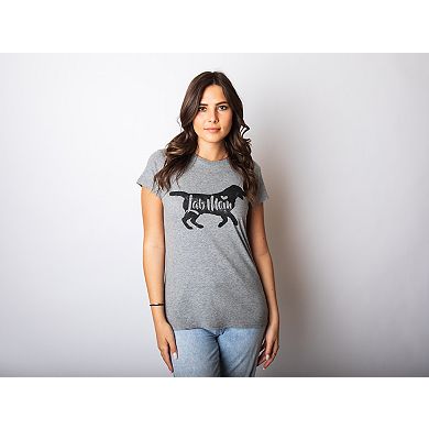 Womens Lab Mom T Shirt Cute Labrador Owner Tee Dog Gift Funny Top Graphic