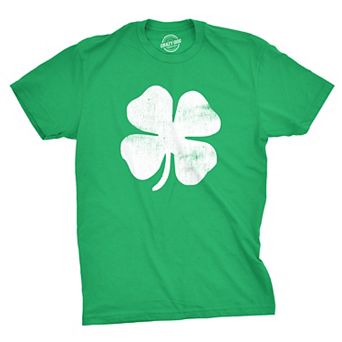 Mens Four Leaf Clover T Shirt Funny Saint Patricks Day Shamrock Lucky Irish Tee