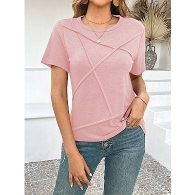 Women's Casual Short Sleeve T-Shirt Crewneck Top