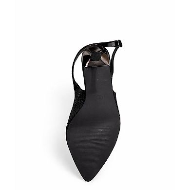 Lady Godiva Women's slingback stiletto Heels