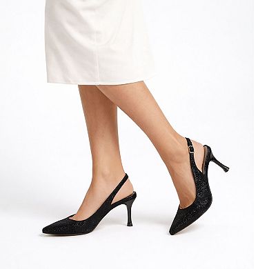 Lady Godiva Women's slingback stiletto Heels