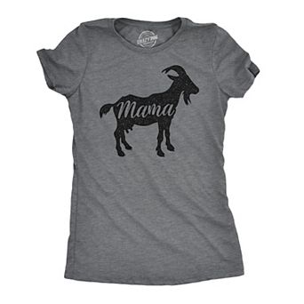Womens Mama Goat T Shirt Funny Farm Animal Mothers Day Mom Tee