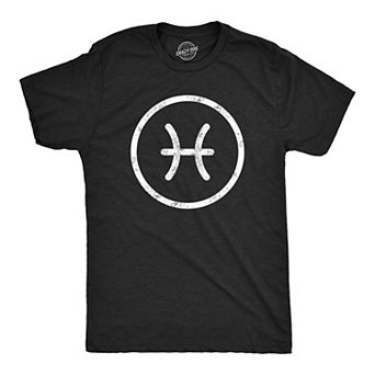 Mens Zodiac Pisces T Shirt Cool Astrology Gift Horoscope Birthday Star Sign