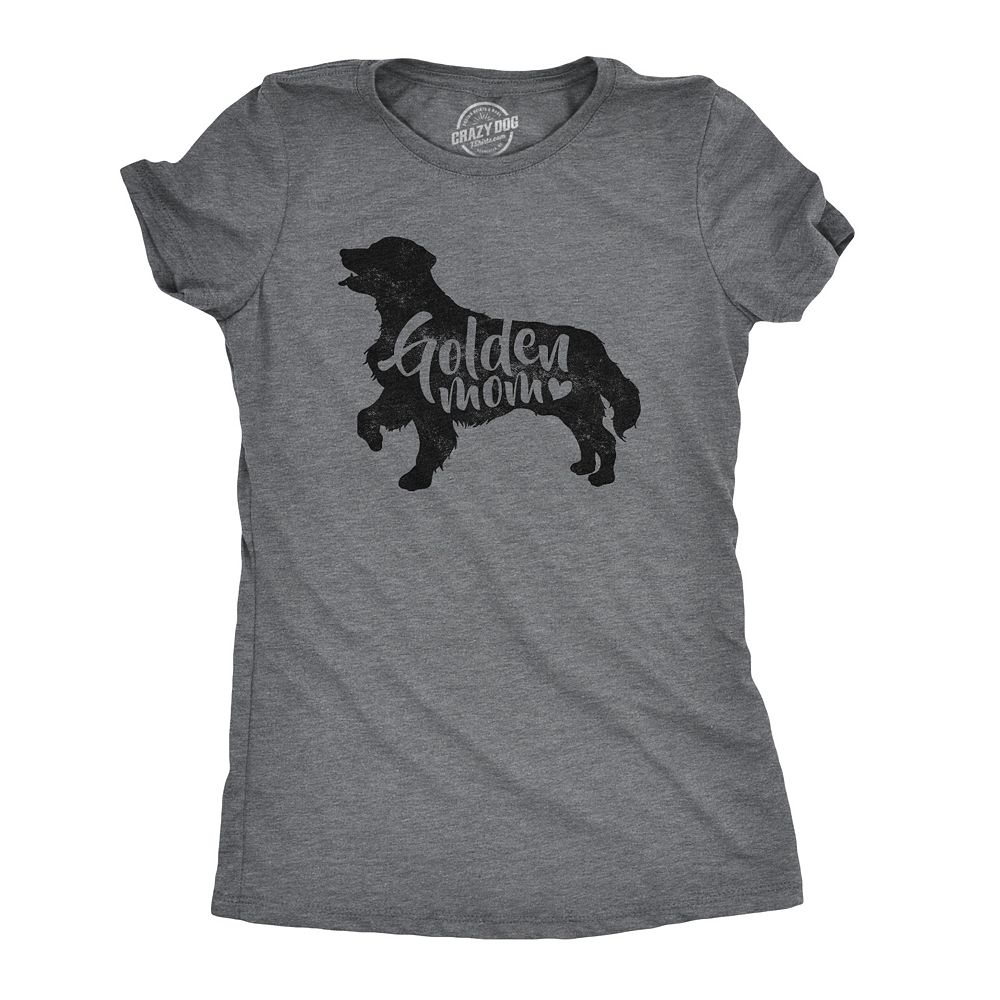 Womens Golden Mom T Shirt Cute Dog Lover Retriever Tee