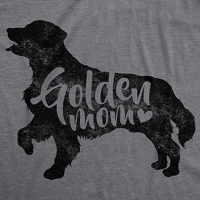 Womens Golden Mom T Shirt Cute Dog Lover Retriever Tee