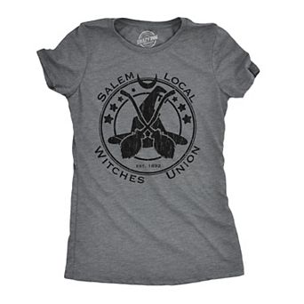 Womens Salem Local Witches Union T Shirt Funny Halloween Witch Tee