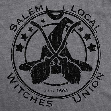 Womens Salem Local Witches Union T Shirt Funny Halloween Witch Tee