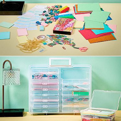Sorbus Clear Durable Box with 16 Cases (4" x 6") - Great for Photo Organization and Craft Storage
