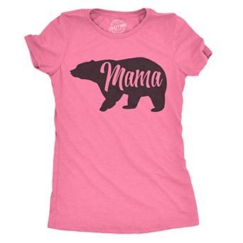 Womens Mama Bear T shirt Cute Funny Best Mom of Boys Girls Cool Mothers Day Tee