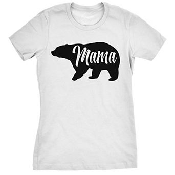 Womens Mama Bear T shirt Cute Funny Best Mom of Boys Girls Cool Mothers Day Tee