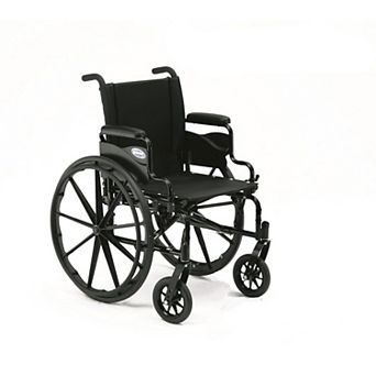 Invacare XT Lightweight Wheelchair, Full Length Arms, 18" Seat, Black Satin