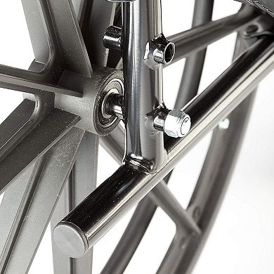 Invacare XT Lightweight Wheelchair, Full Length Arms, 18" Seat, Black Satin