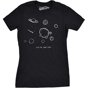 Womens Give Me Some Space T Shirt Funny Planet Science Solar System Stars Tee