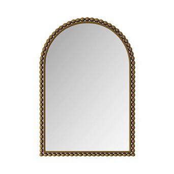 Vintage Iron Art Arch Mirror 23.62x35.43 in Gold