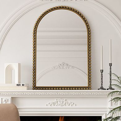 Vintage Iron Art Arch Mirror 23.62x35.43in, Gold