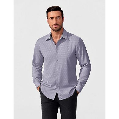 COOFANDY Mens Shirt Business Dress Shirt Regular Fit Casual Button Down Shirt Wrinkle Free