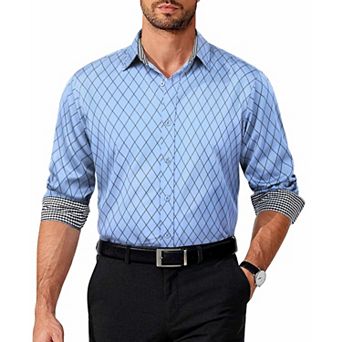 COOFANDY Mens Shirt Business Dress Shirt Regular Fit Casual Button Down Shirt Wrinkle Free