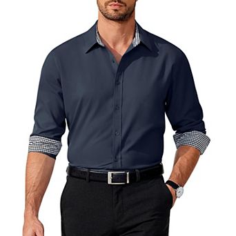 COOFANDY Mens Shirt Business Dress Shirt Regular Fit Casual Button Down Shirt Wrinkle Free