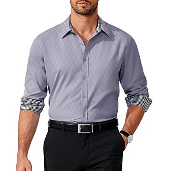 COOFANDY Mens Shirt Business Dress Shirt Regular Fit Casual Button Down Shirt Wrinkle Free