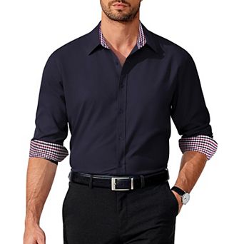 COOFANDY Mens Shirt Business Dress Shirt Regular Fit Casual Button Down Shirt Wrinkle Free