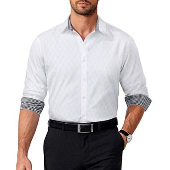 COOFANDY Mens Shirt Business Dress Shirt Regular Fit Casual Button Down Shirt Wrinkle Free