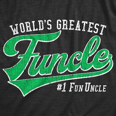 Mens Worlds Greatest Funcle Funny Fun Uncle Gift Sarcastic Novelty Cool T shirt