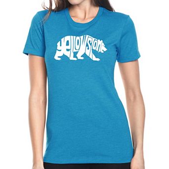 Yellowstone Bear - Women's Premium Blend Word Art T-Shirt