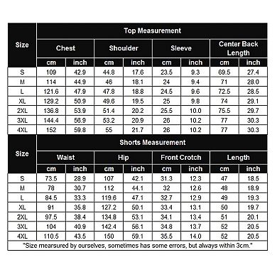 COOFANDY Men' 2 Pieces Shirt Sets Short Sleeve Casual Button Down Hippie T-Shirts Shorts Sets