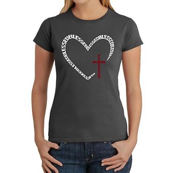 Blessed Heart - Women's Word Art T-Shirt