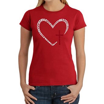 Blessed Heart - Women's Word Art T-Shirt