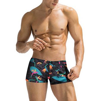 COOFANDY Men' Swim Tunks Swim Brief Square Leg Swimwear Swimming Short Bathing Suit wiht