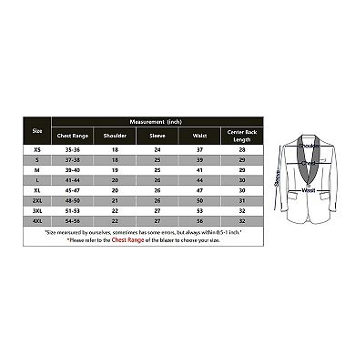 COOFANDY Men' Tuxedo Jacket Wedding Blazer One Button Dress Suit for Christmas Dinner Prom Party