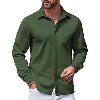COOFANDY Men' Long Sleeve Wrinkle Free Shirts Casual Button Down Shirts Untucked Dress Shirt