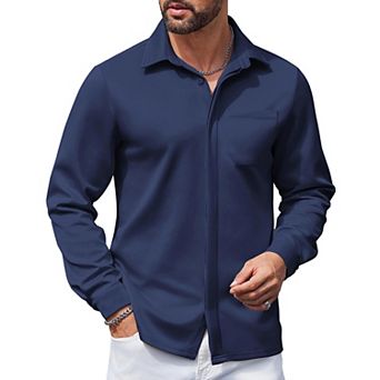 COOFANDY Men' Long Sleeve Wrinkle Free Shirts Casual Button Down Shirts Untucked Dress Shirt