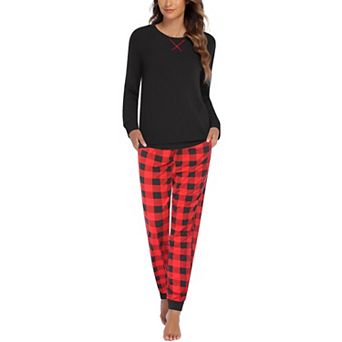 Ekouaer Women’s Long Sleeve Pajama Set 2 pc Lounge Set with Pocket