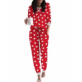 Ekouaer Women’s Long Sleeve Pajama Set 2 pc Lounge Set with Pocket