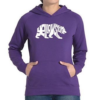 Yellowstone Bear - Women's Word Art Hooded Sweatshirt