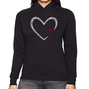 Blessed Heart - Women's Word Art Hooded Sweatshirt