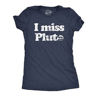 Womens I Miss Pluto T Shirt Funny Solar System Science Planets Graphic Novelty Tee