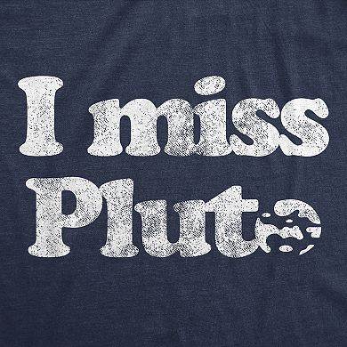 Womens I Miss Pluto T Shirt Funny Solar System Science Planets Graphic Novelty Tee