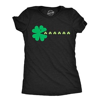 Womens Funny T Shirts St Paddys Gamer Sarcastic St Patricks Day Tee For Ladies