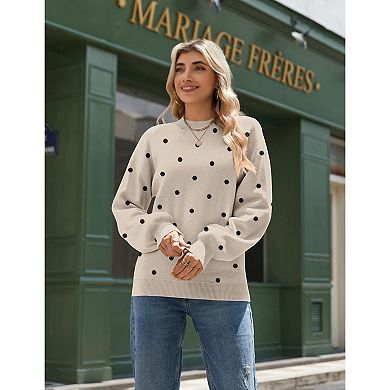 Zeagoo Women's Long Sleeve Turtleneck Lantern Knit Pullover Sweater Tops