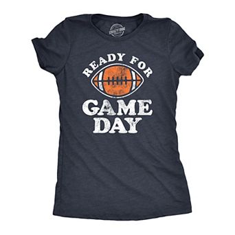 Womens Ready for Game Day T Shirt Funny Football Lovers Gridiron Tee for Ladies