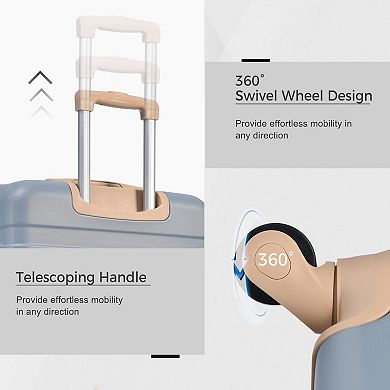 Merax 4-Piece Luggage Set - 20" Carry-On, 28" Checked Suitcase with TSA Lock