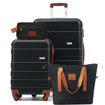 Merax 4 pc Luggage Set - 20" Carry-On, 28" Checked Suitcase with TSA Lock