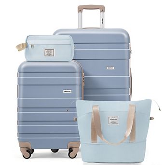 Merax 4 pc Luggage Set - 20" Carry-On, 28" Checked Suitcase with TSA Lock