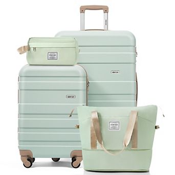 Merax 4 pc Luggage Set - 20" Carry-On, 28" Checked Suitcase with TSA Lock