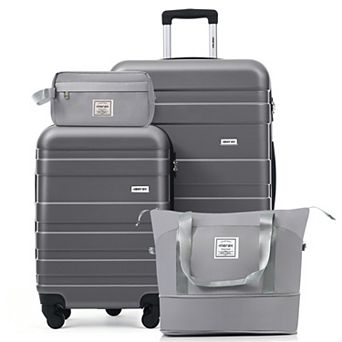 Merax 4 pc Luggage Set - 20" Carry-On, 28" Checked Suitcase with TSA Lock