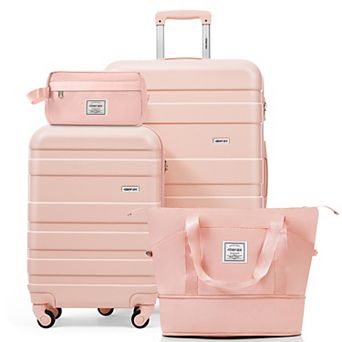 Merax 4 pc Luggage Set - 20" Carry-On, 28" Checked Suitcase with TSA Lock