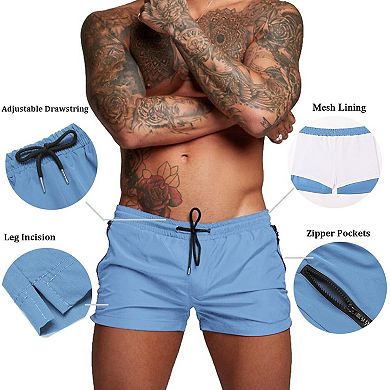 COOFANDY Men' Swim Trunk Quick Dry Swimwear Mesh Lining Bathing Suit Swimsuit Board Beach Sport